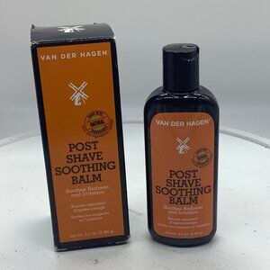 Van Der Hagen Post Shave Soothing Balm 3.4 Oz Bottle Soothes Redness Irritation